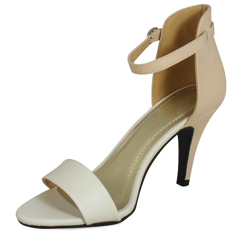 NEW WOMENS LADIES ANKLE STRAP BUCKLE HIGH STILETTO HEEL PARTY SANDALS